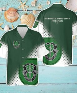 US Army 10th Special Forces Group (10th SFG), St Patrick’s Day Aloha Hawaiian Shirt US Army Beach Shirt Gift