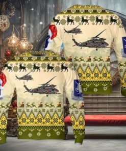 US Army 160th SOAR MH 60K Black Hawk Christmas AOP Ugly Sweater