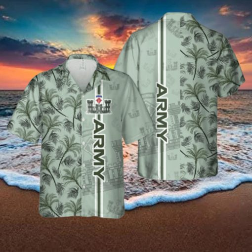 US Army 20th Engineer Brigade Airborne Castle Hawaiian Shirt