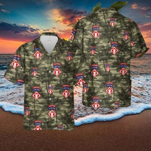 US Army 20th Engineer Brigade Airborne Sapper Aloha Hawaiian Shirt Gift For Summer