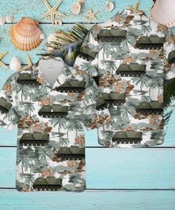 US Army Armored Personnel Carrier M113A12E HOTROD Hawaiian Shirt