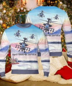 US Army Boeing AH 64 Apache Ugly Christmas Sweater