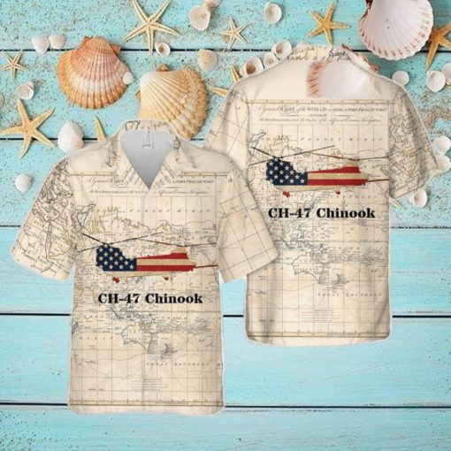 US Army Boeing CH 47 Chinook Hawaiian Shirt