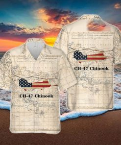 US Army Boeing CH 47 Chinook Hawaiian Shirt