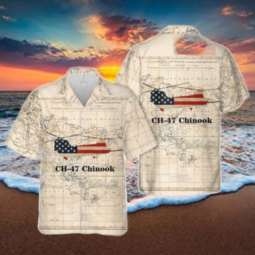 US Army Boeing CH 47 Chinook Hawaiian Shirt