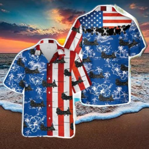 US Army Boeing MH 47G Beast Chinook 160th SOAR Night Stalkers, 4th Of July Aloha Hawaiian Shirt US Army Beach Shirt Gift