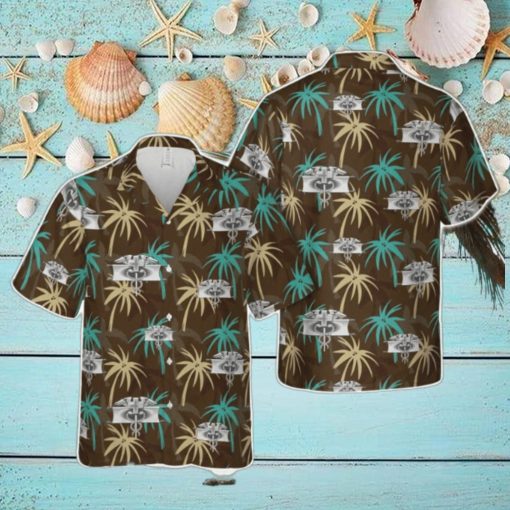 US Army Expert Field Medical Badge Hawaiian Shirt Holiday Summer Gift