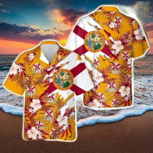 US Army Florida Army National Guard, 124th Infantry Regiment Aloha Hawaiian Shirt US Army Beach Shirt Gift