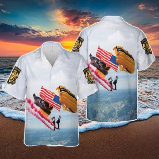 US Army Golden Knights Air Show Aloha Hawaiian Shirt US Army Beach Shirt Gift