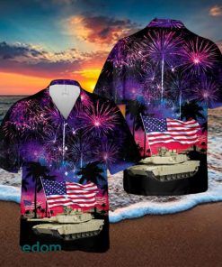 US Army M1 Abrams Tank July 4th Hawaiian Shirt Summner Vacation Shirt