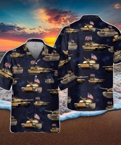 US Army M1A1 Abrams Tank July 4th Pocket Hawaiian Shirt Holiday Summer Gift