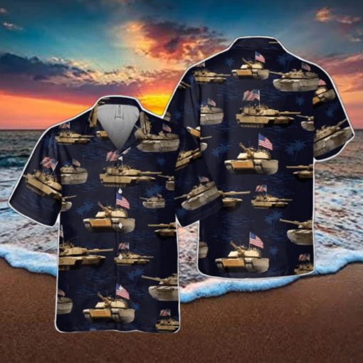 US Army M1A1 Abrams Tank July 4th Pocket Hawaiian Shirt Holiday Summer Gift