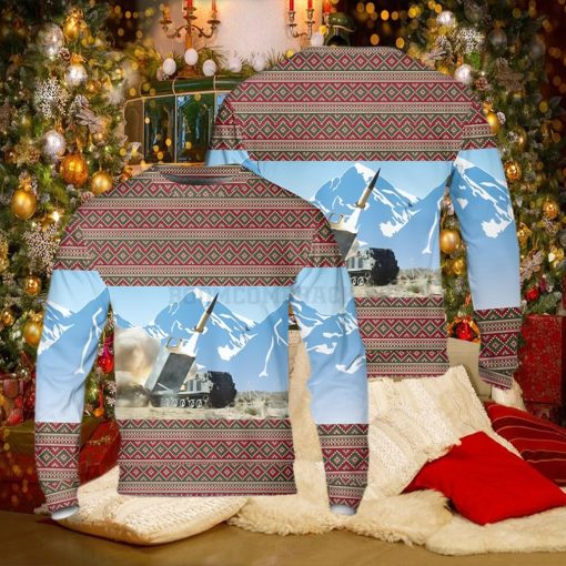 US Army M270 MLRS Ugly Christmas Sweater