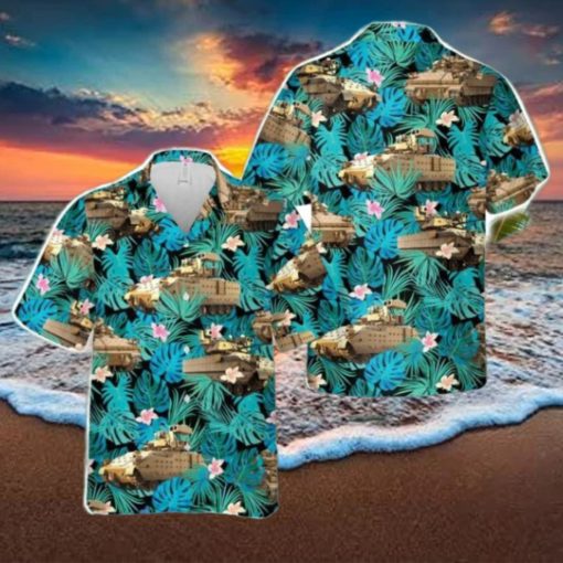 US Army M2A3 Bradley Aloha Hawaiian Shirt US Army Beach Shirt Gift