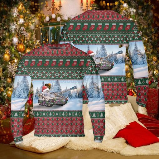 US Army M551 Sheridan Tank Ugly Christmas Sweater