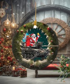 US Army M60A1 Tank Christmas Ceramic Ornament