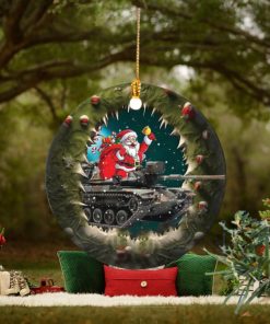 US Army M60A1 Tank Christmas Ceramic Ornament