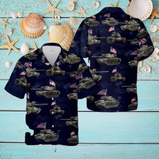 US Army M60A1 Tank July 4th Aloha Hawaiian Shirt Men And Women Summer Vacation Shirt Beach Lover Gift