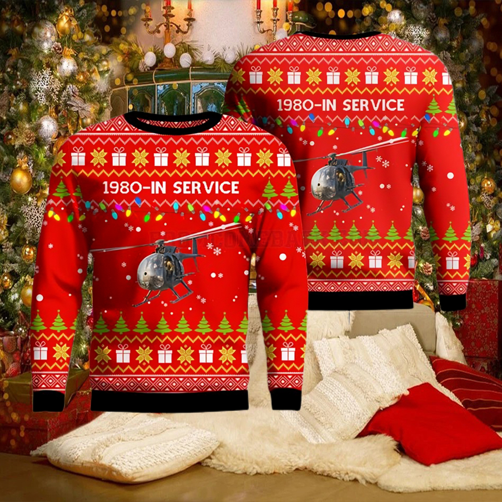 US Army MH 6 Little Bird Ugly Christmas Sweater