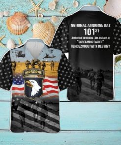 US Army National Airbone Day 101st Airborne Division Aloha Hawaiian Shirt US Army Beach Shirt Gift