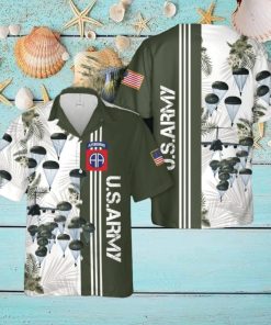 US Army Paratroopers With The 82nd Airborne Division Parachute Hawaiian Shirt
