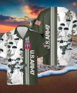 US Army Paratroopers With The 82nd Airborne Division Parachute Hawaiian Shirt