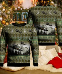 US Army Sikorsky UH 60A Blackhawk Ugly Christmas Sweater