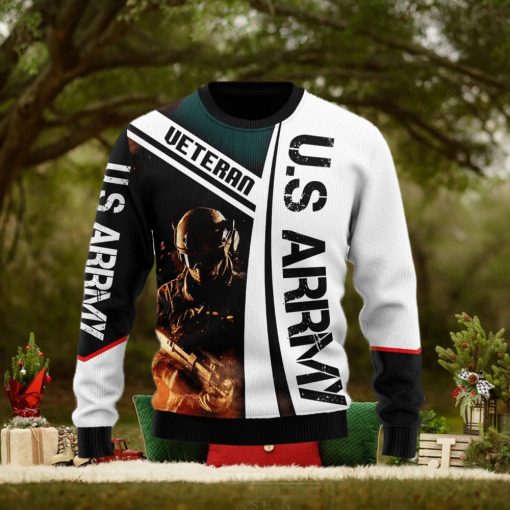 US Army Veteran 3D 3D Ugly Christmas Sweater Gift Men Women
