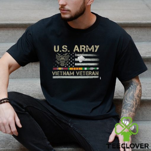 US Army Vietnam Veteran USA Flag Shirt, Veteran Vietnam Army T Shirt