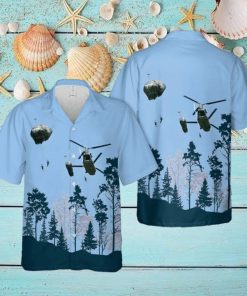 US Army paratroopers jump out the back of a CH_47 Chinook helicopter Hawaiian Shirt