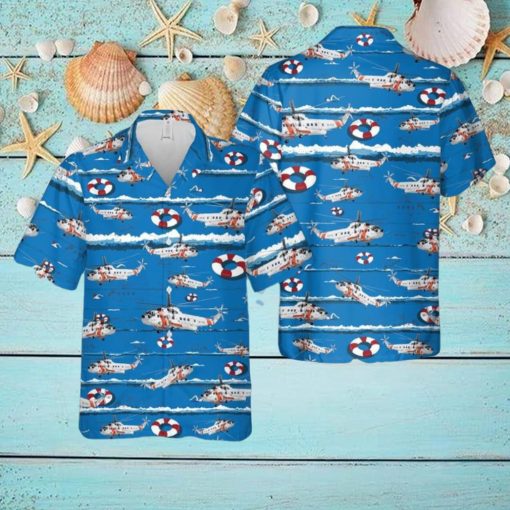 US Coast Guard Sikorsky S 61R Hawaiian Shirt