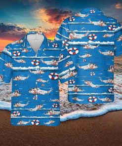 US Coast Guard Sikorsky S 61R Hawaiian Shirt