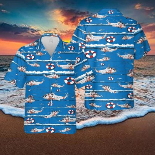 US Coast Guard Sikorsky S 61R Hawaiian Shirt