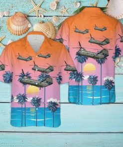 US Marine Corps Boeing Vertol CH 46E Sea Knight BuNo 157683 Of HMX 1 The Nighthawks Hawaiian Shirt Beach Shirt For Men Women