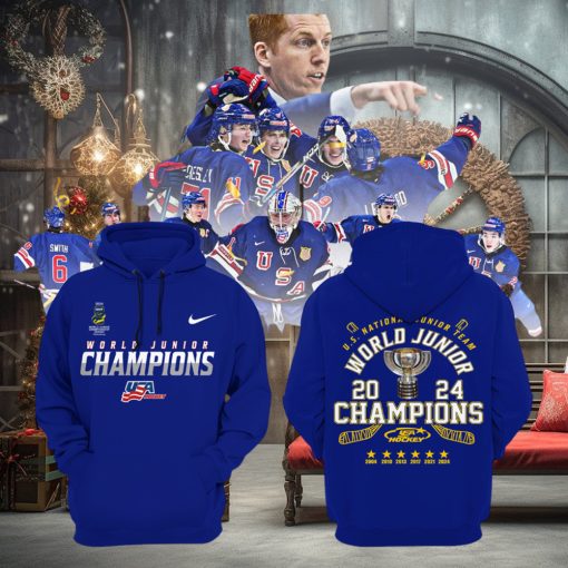 US National Junior Team World Junior Champions 2024 Hockey Hoodie T Shirt