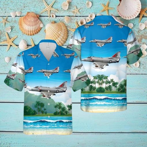 US Navy A 4E Skyhawk Of VA 164 Hawaiian Shirt Beach Lover Gift