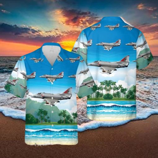 US Navy A 4E Skyhawk Of VA 164 Hawaiian Shirt Beach Lover Gift