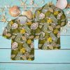 Custom Name Jacksonville Jaguars 3D 3D Hawaiian Shirt Gold Flower Vintage For Beach