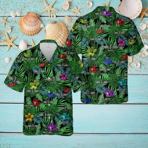 US Navy Aviation Antisubmarine Warfare Operator Rating Badge Tropical 3D Hawaiian Shirt US Navy Summer Gift