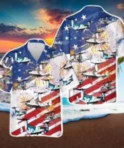 US Navy Bell Boeing CMV 22B Osprey, 4th Of July Tropical 3D Hawaiian Shirt US Navy Summer Gift