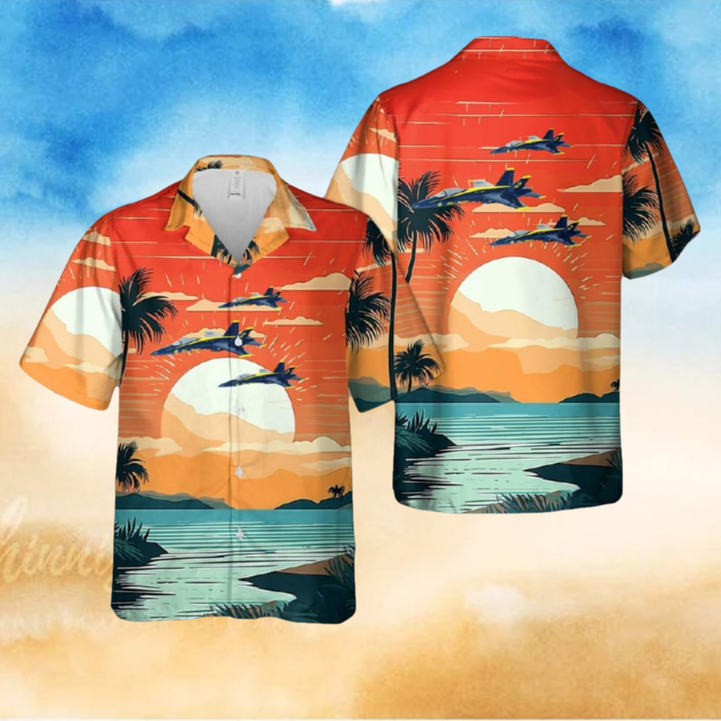 US Navy Blue Angels #2 FA 18C Hawaiian Shirt Print Ideas Gift Mens
