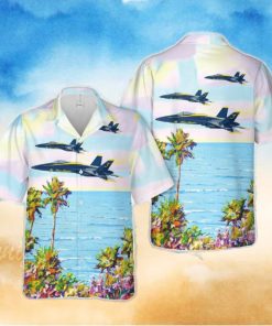 US Navy Blue Angels #3 FA 18C Hawaiian Shirt Print Ideas Gift Mens