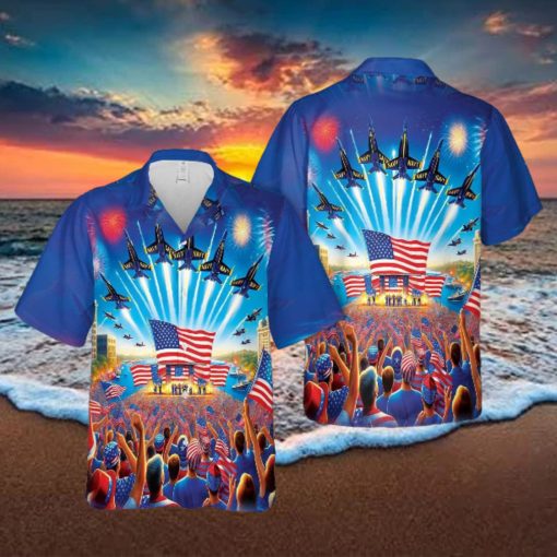 US Navy Blue Angels, 4th Of July Hawaiian Shirt