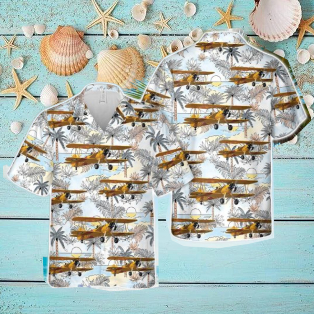 US Navy Boeing B75N1 Stearman N7520 Tropical 3D Hawaiian Shirt US Navy Summer Gift US Navy Boeing B75N1 Stearman N7520 Tropical 3D Hawaiian Shirt US Navy Summer Gift