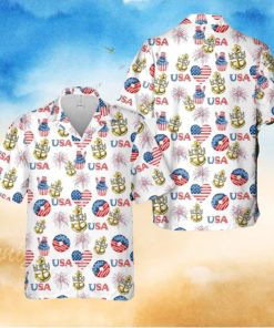 US Navy Chief Anchor, 4th Of July Hawaiian Shirt Print Ideas Gift Mens