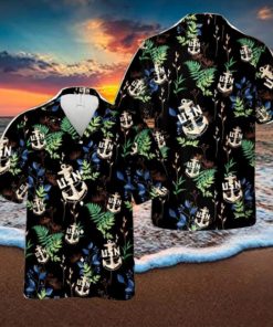 US Navy Chief BackBone Anchor Tropical 3D Hawaiian Shirt US Navy Summer Gift