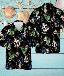 US Navy Chief BackBone Anchor Tropical 3D Hawaiian Shirt US Navy Summer Gift