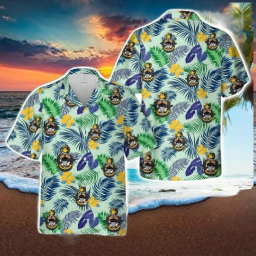 US Navy Chief with Goat Skull anchor Tropical 3D Hawaiian Shirt US Navy Summer Gift