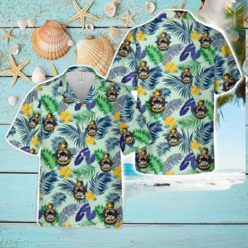 US Navy Chief with Goat Skull anchor Tropical 3D Hawaiian Shirt US Navy Summer Gift