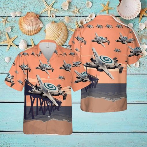 US Navy E 2C Hawkeye Of VAW 123 Screwtops Hawaiian Shirt Beach Lover Gift